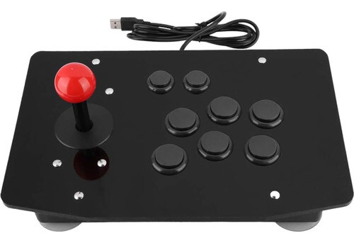 Control Arcade Stick 8 Botones, Color: Negro