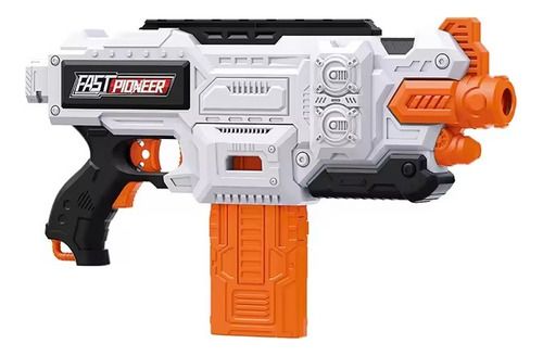 Mega Pistola Nerf Automática Para Niños, Color: Blanco