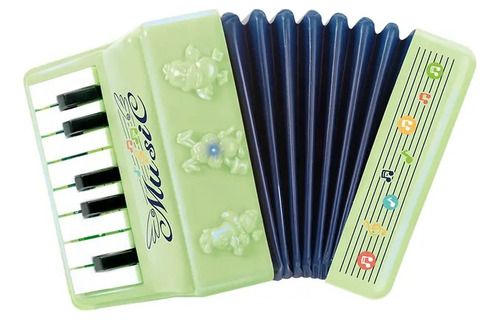 Acordeón de Juguete Musical para Niños, Colores: verde