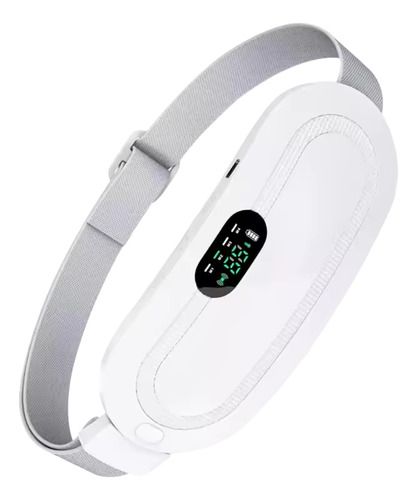 Almohadilla Térmica Con Masajeador Menstrual Portátil USB, Color: Blanco
