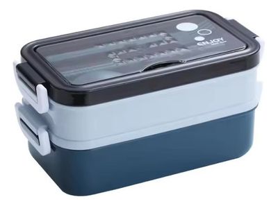 Vianda Lonchera Con Cubiertos 2 Pisos
