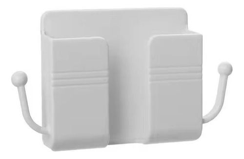 Soporte Para Celular De Pared Adhesivo Multifuncional, Color: Blanco