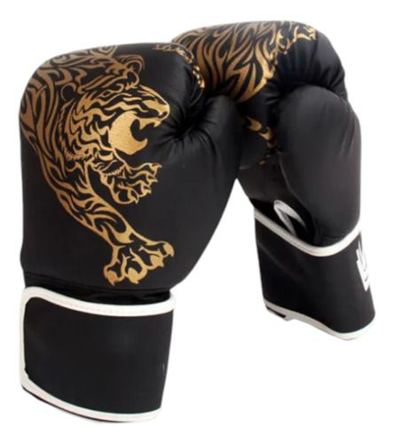 Guantes De Boxeo Diseño Dragon Infantil Femenino Talle S, Color: Negro, Talle: S