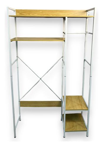 Organizador Para Inodoro De Metal Y Madera Baño, Color: Blanco