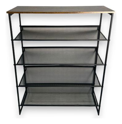 Zapatera Rack 5 Niveles De Madera Estable 12 Pares