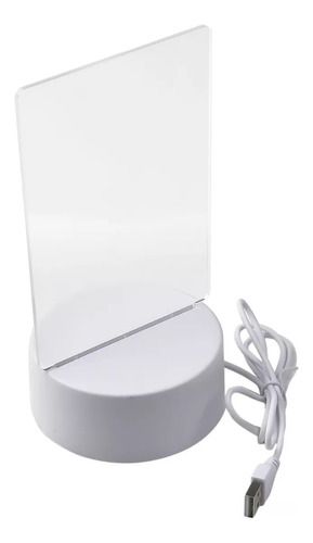 Tablero De Acrilico Para Notas Con Luz Led Decoracion Niños, Forma: Vertical