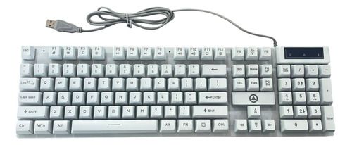 Teclado Retroiluminado Rgb K500, Color: Blanco