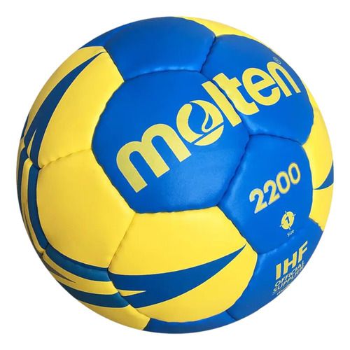 Pelota De Handball N°2 Molten 2200, Color: Amarillo/Azul, Tamaño de la pelota: 2