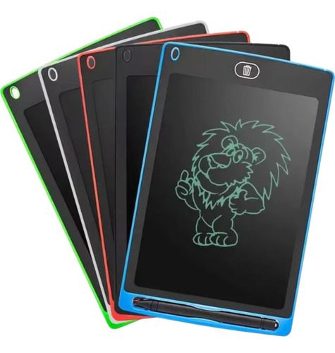Tablet Pizarra Lcd Dibujo Recordatorio Escribe Y Borra 10 P, Color: Negro