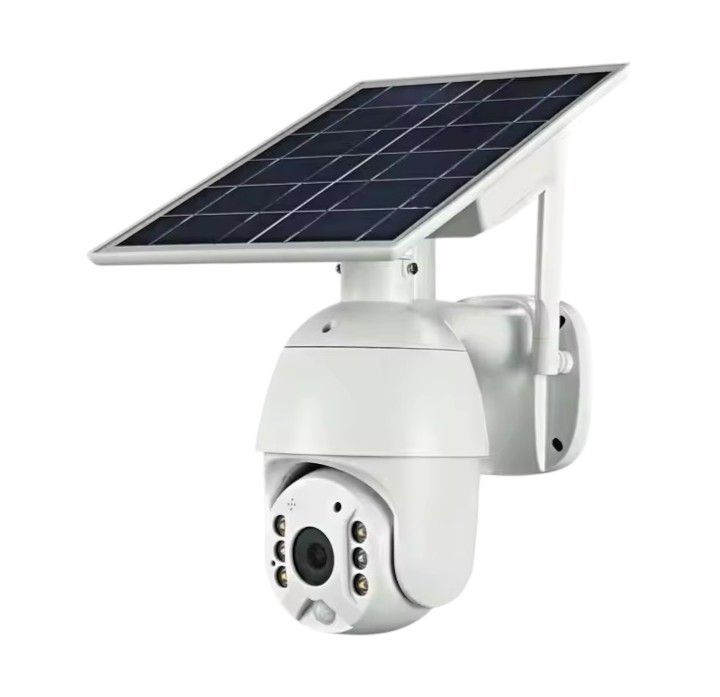 Camara Exterior Solar Para SIM Card 3G 4G LTE, Color: Blanco