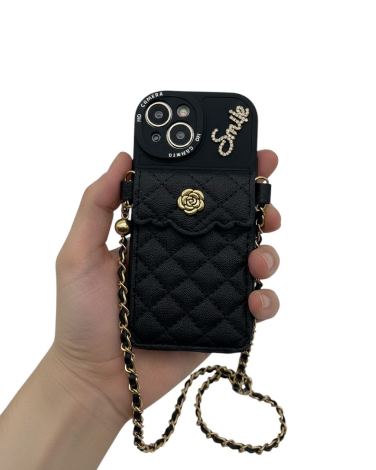 Funda Celular iPhone Con Billetera Negra