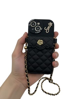 Funda Celular iPhone Con Billetera Negra
