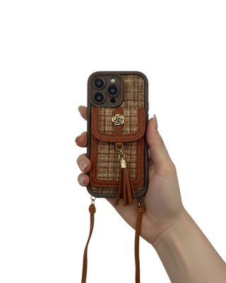 Funda Celular iPhone Con Billetera Negra