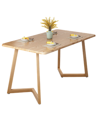 Mesa Comedor Tapa Madera Moderna 120x75x75cm