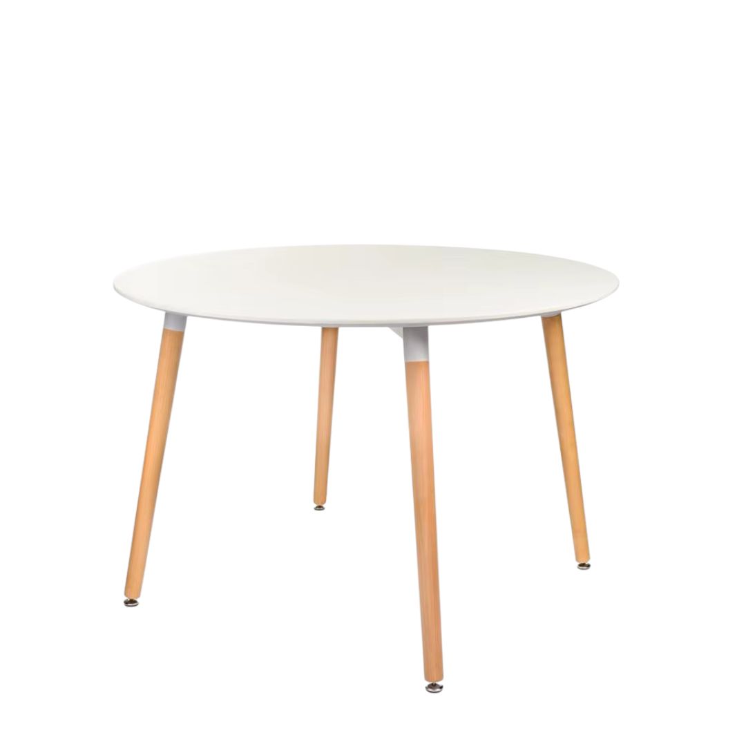 Mesa Eames Redonda 60cmx 75cm Melamina Y Madera