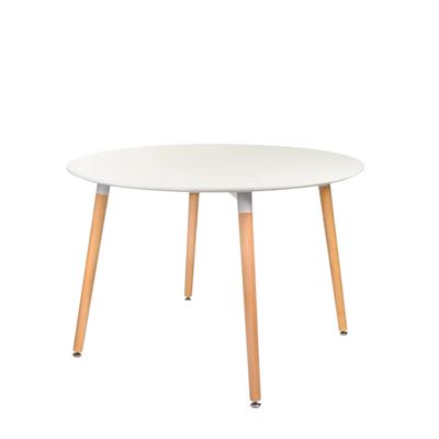 Mesa Eames Redonda 60cmx 75cm Melamina Y Madera