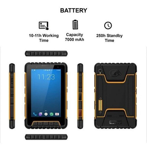 Tablet NFC RFID UHF Reader 4G Wifi GPS Colector De Datos, Color: Negro