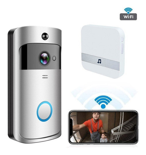 Videoportero con Timbre, Color: Gris oscuro