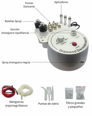 Máquina De Microdermabrasión 3en1 Puntas De Diamante