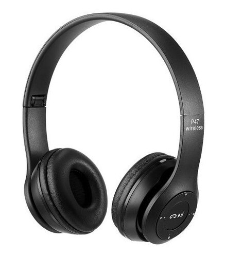 Auriculares P47 Inalámbricos Micro SD, Color: Negro