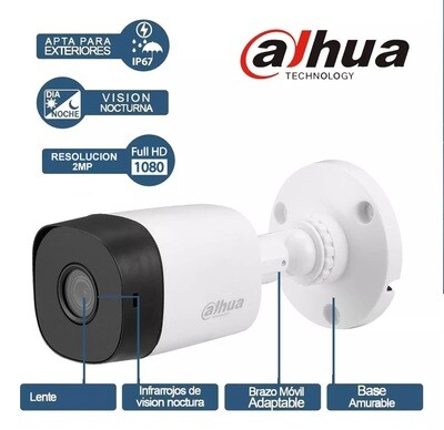 Kit Seguridad Dahua Xvr 8 Ch + 8 Camaras 2MP 1080 Full HD