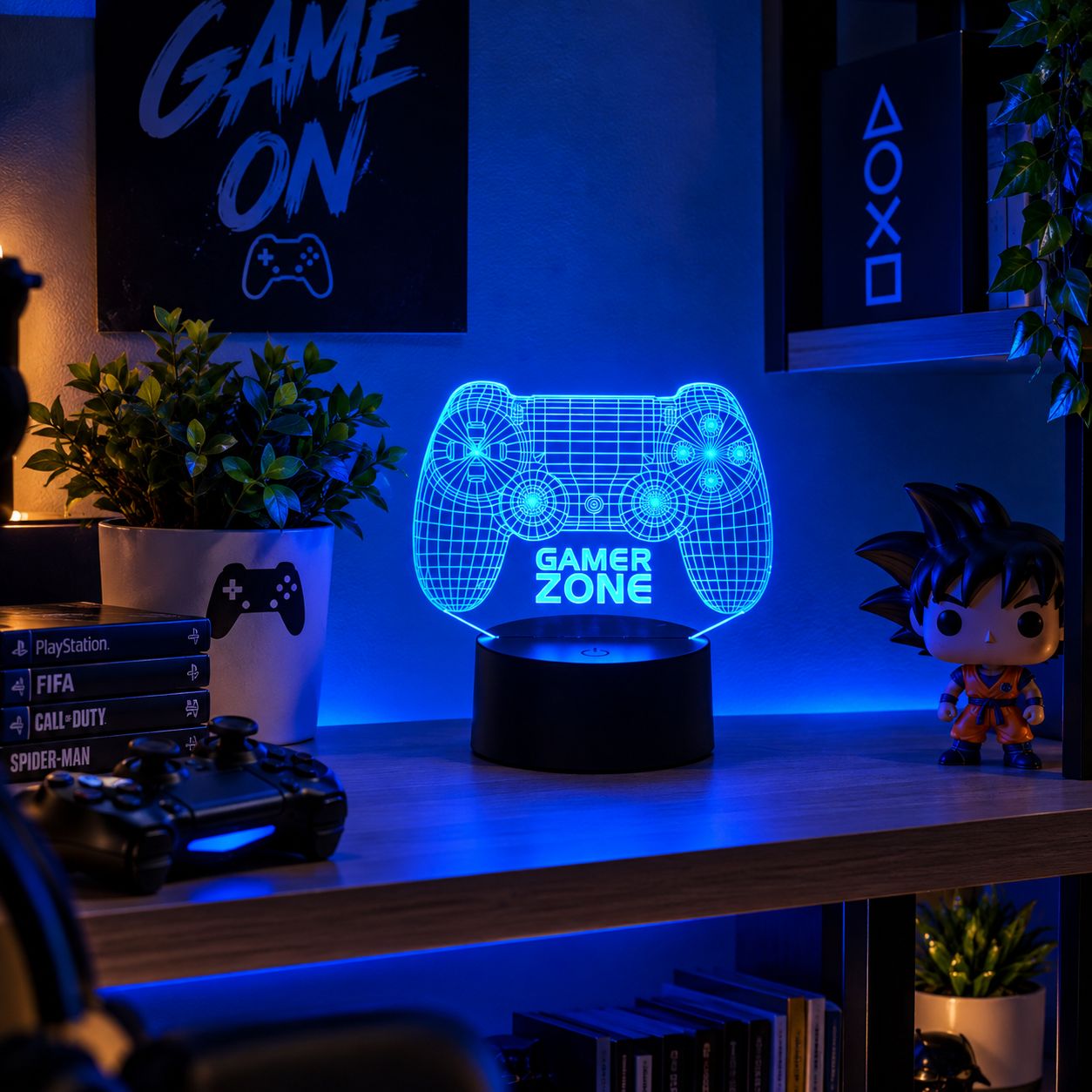 Lampara Led 3d Acrilica 7 Colores Decoracion Anime/gamer