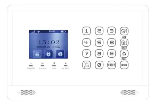 Alarma Casa Wifi 4G App Tuya Smart Seguridad Vigilancia, Color: Blanco