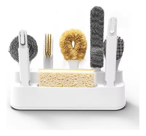 Set De Limpieza 6 En 1 Con Escurridor Colgante Cepillos