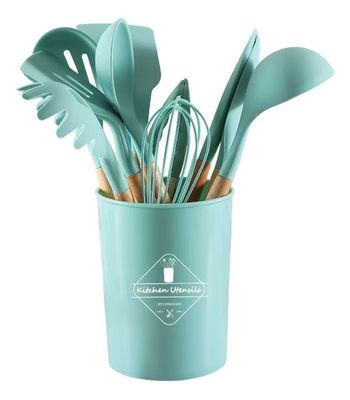 Set Kit De Cocina 12 Utensilios De Silicona Antiadherente