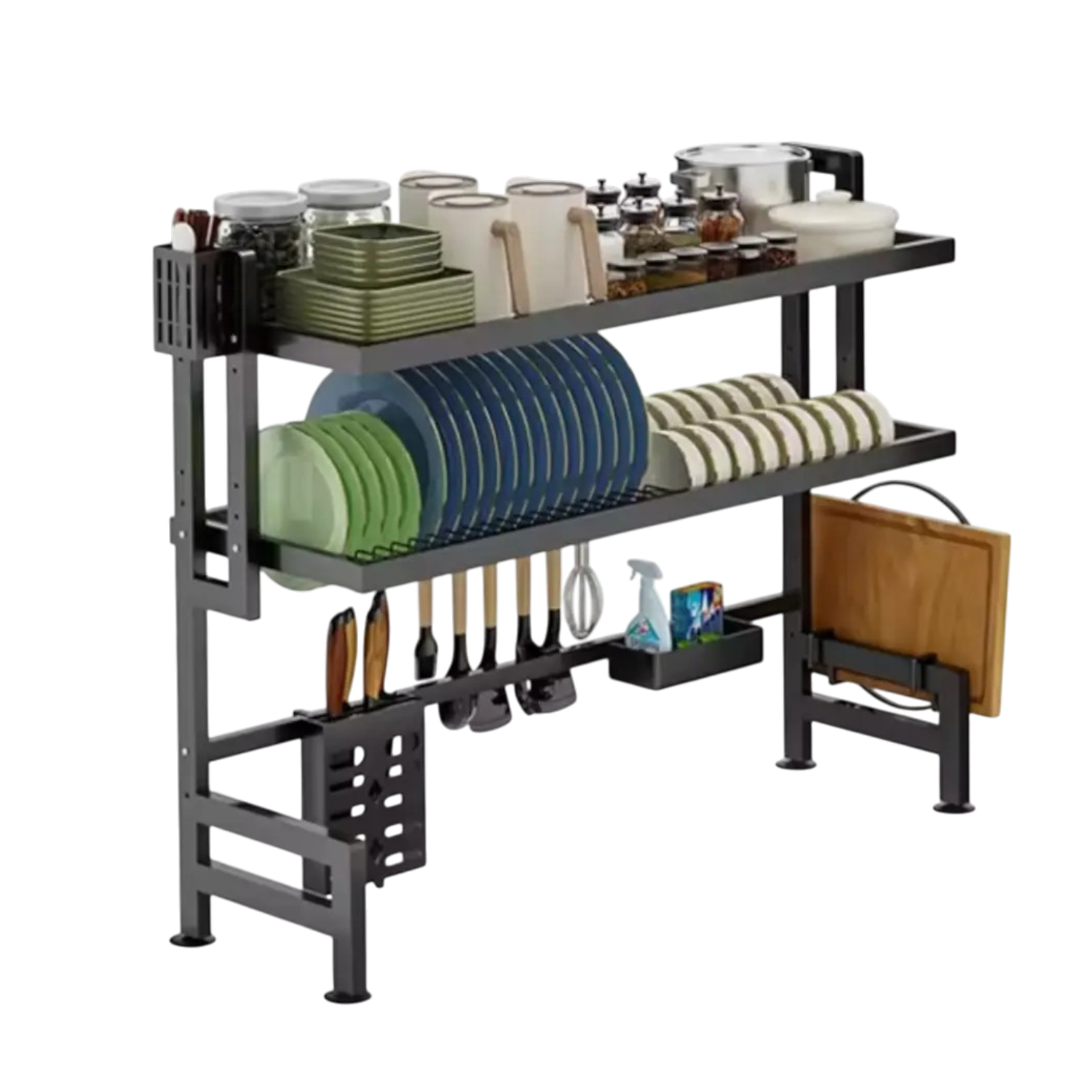 Escurridor Organizador De 2 Niveles Para Cocina