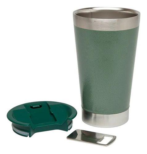 Vaso Termico  P/ Cerveza Con Destapador 473ml Verde