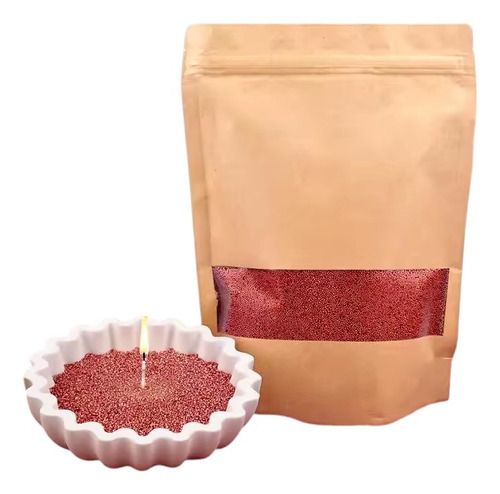 Vela En Polvo 500gr + 30 Pabilos, Color: Rojo