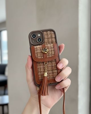 Funda Celular iPhone Con Billetera Negra