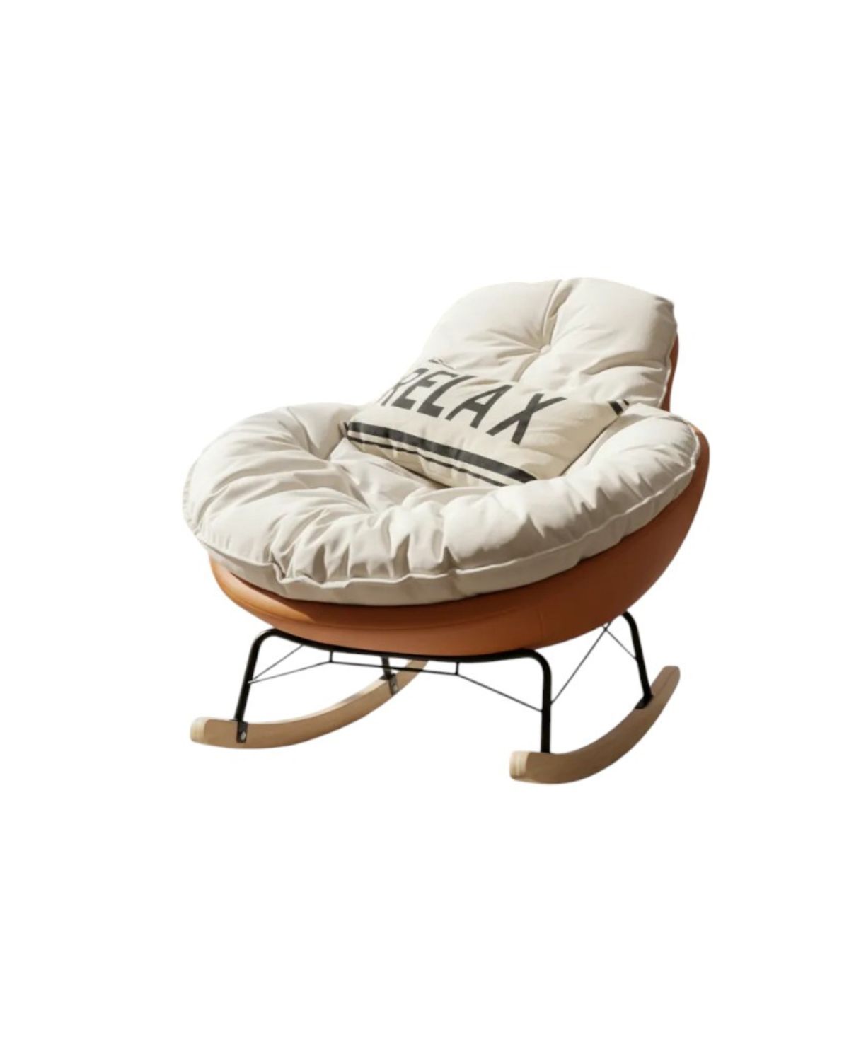 Sillón Mecedora Nórdico Con Almohadón Soft Living Dormitorio