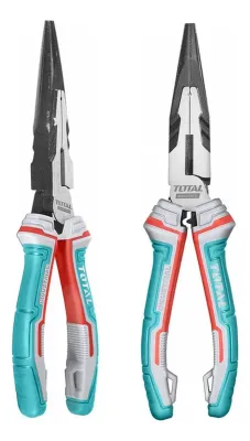 Alicate Punta Fina Total, Pinza Industrial, 8'' 200mm, Alto Torque