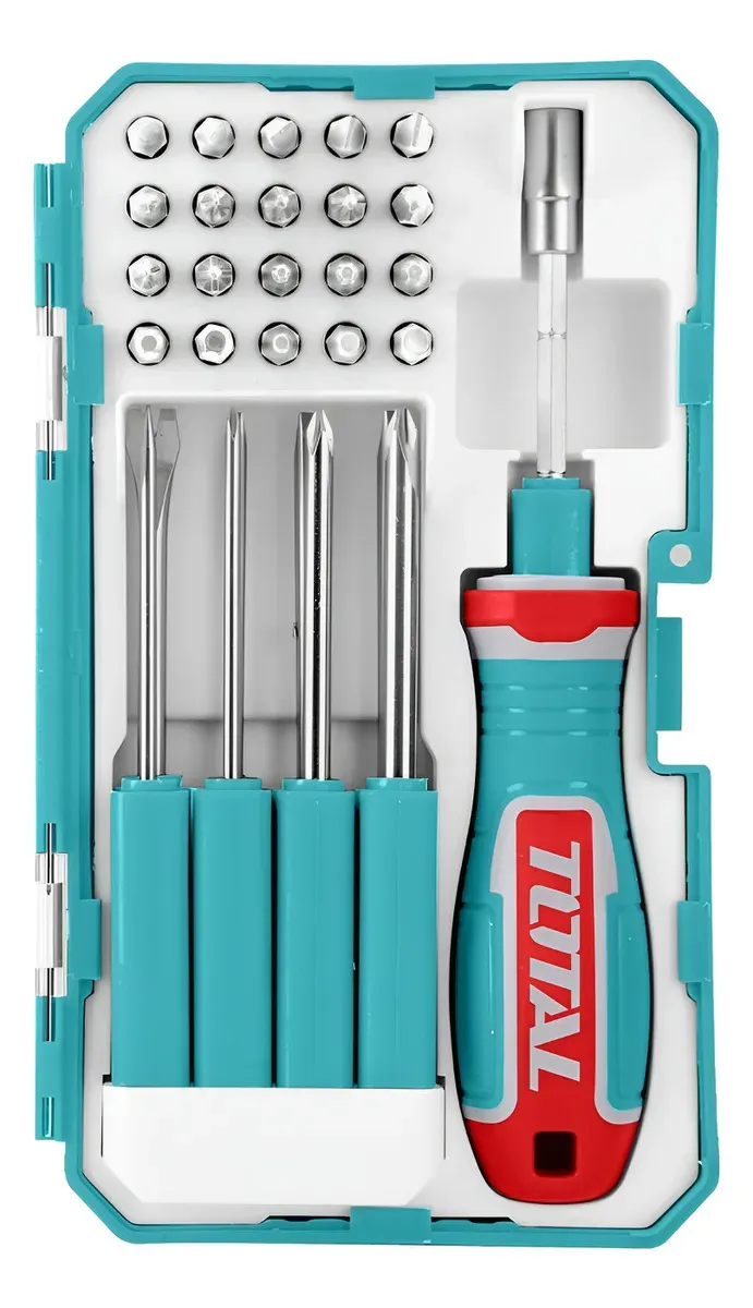 Juego De Destornilladores Y Puntas Total, 30 Piezas