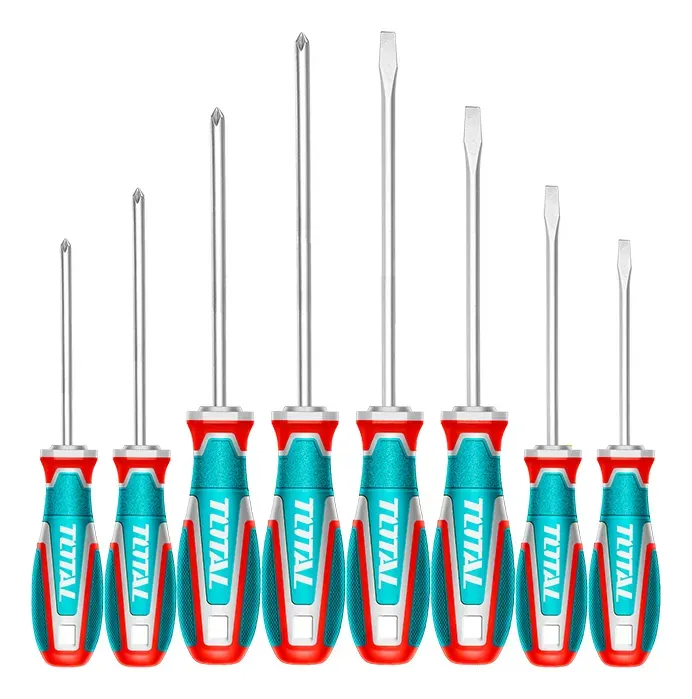 Set, Juego De 8 Destornilladores Total, Imantados - Chatos, Phillips