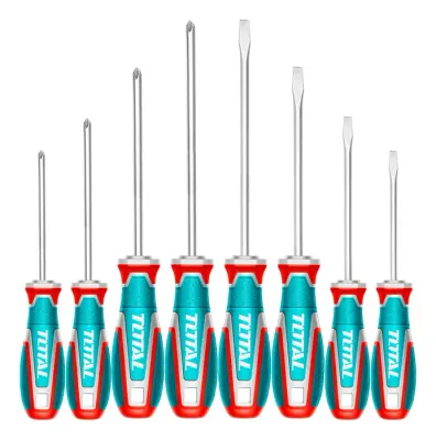 Set, Juego De 8 Destornilladores Total, Imantados - Chatos, Phillips