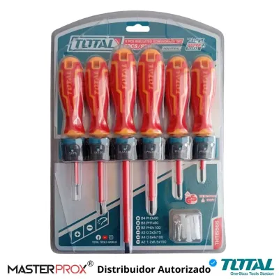 Set De Destornilladores Aislados 6pzas 1000v Thtis566 Total Premium