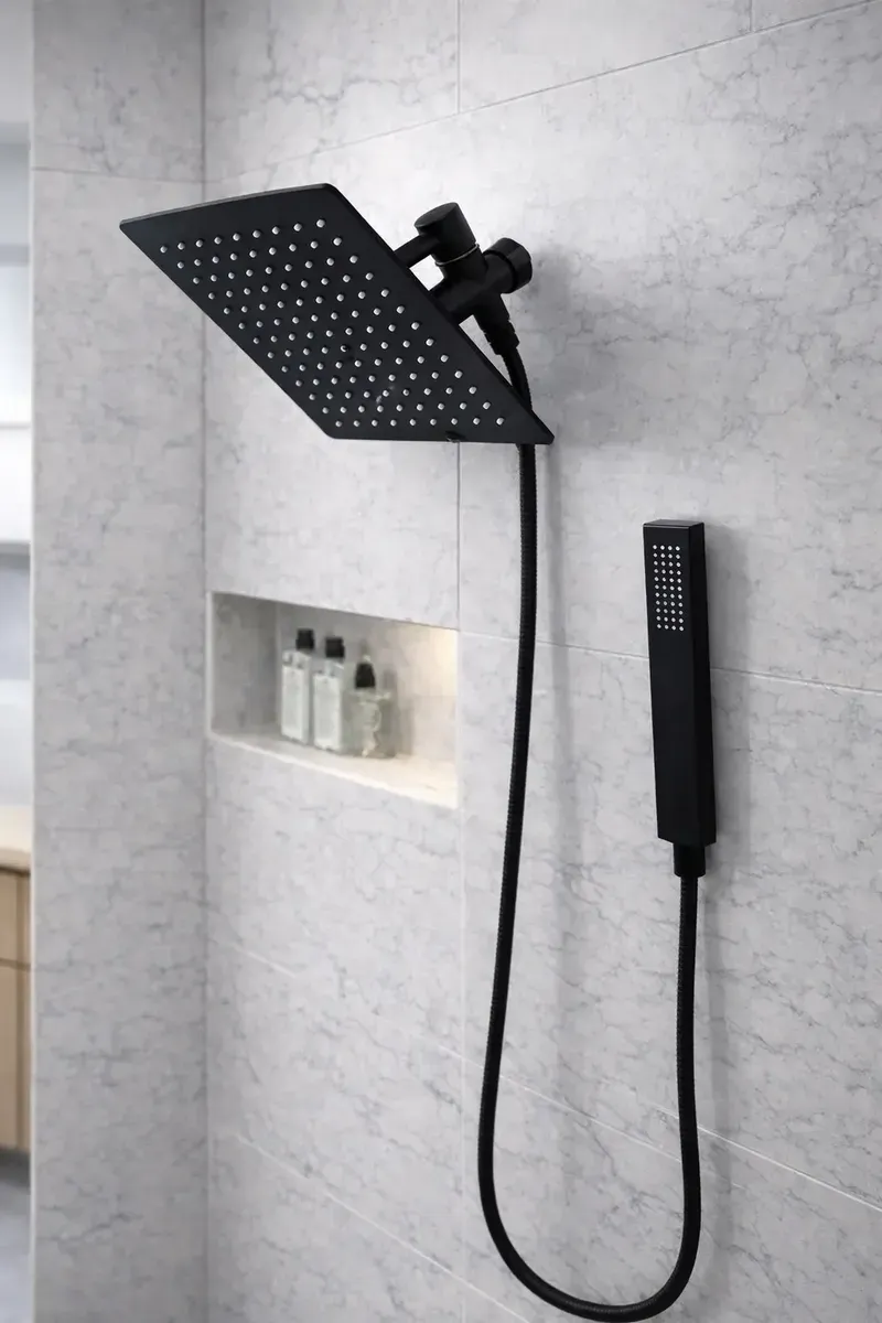 Duchero Genérico Modelo Genérico Negro Mate