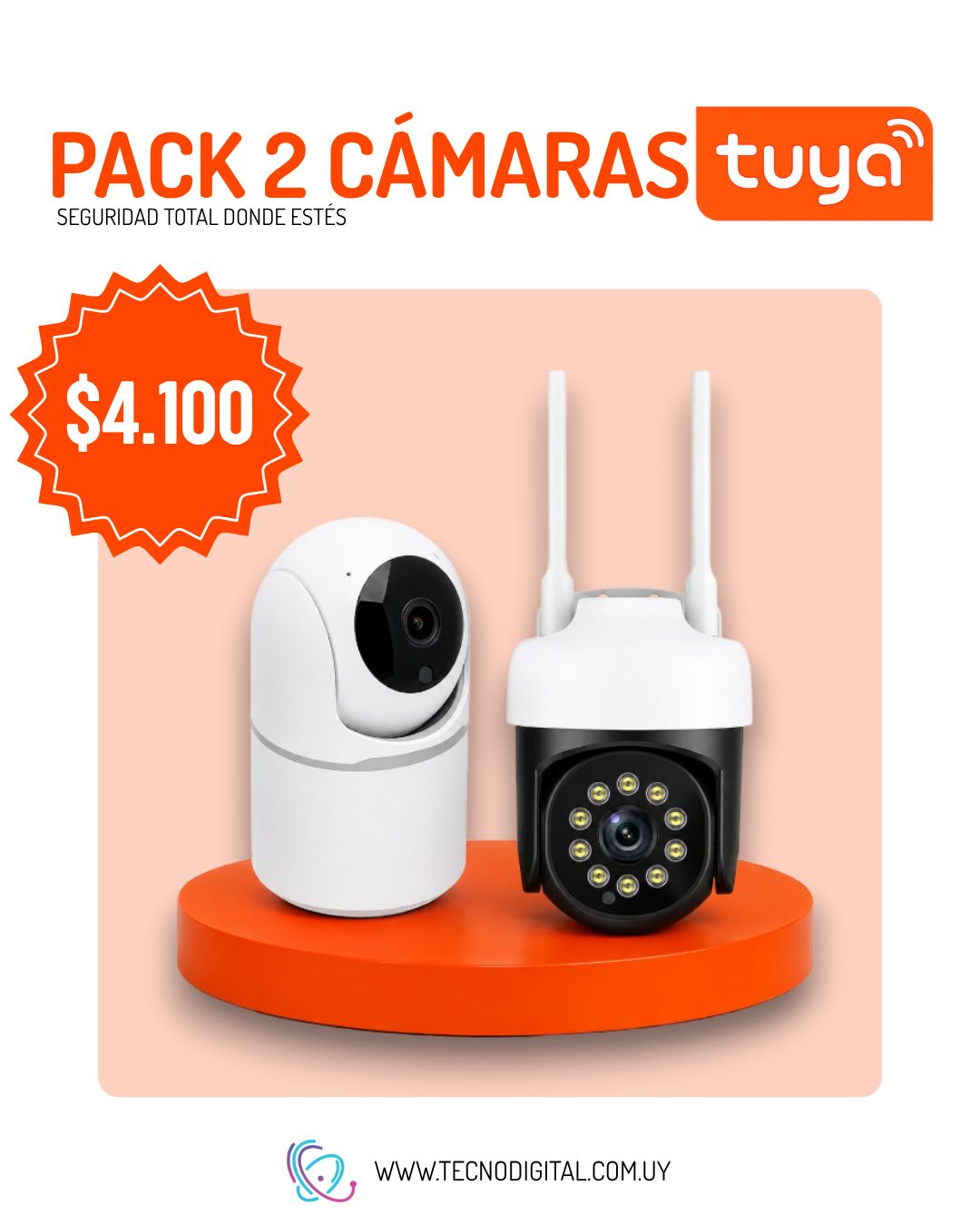 PROMO PACK CÁMARAS INTERIOR EXTERIOR TUYA