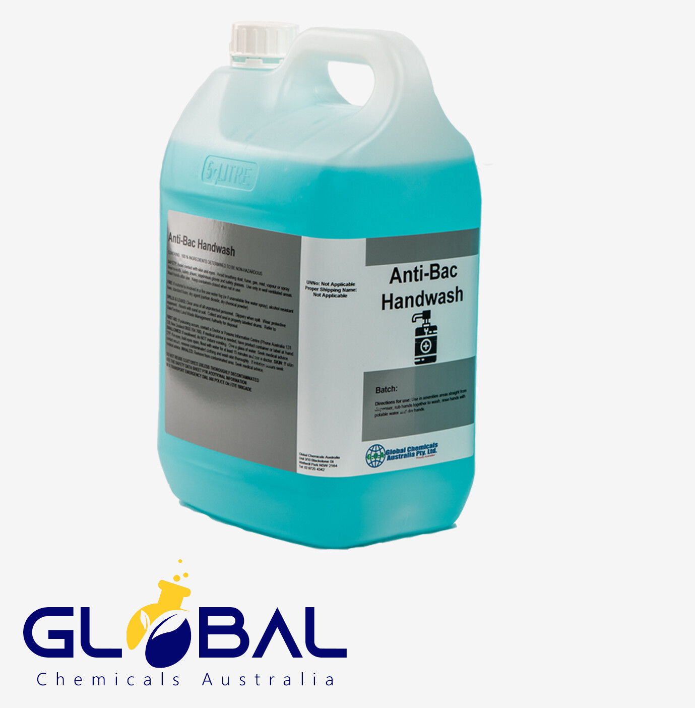 Global Food Safe Hand Gel, Size: 5 Litre Bottle