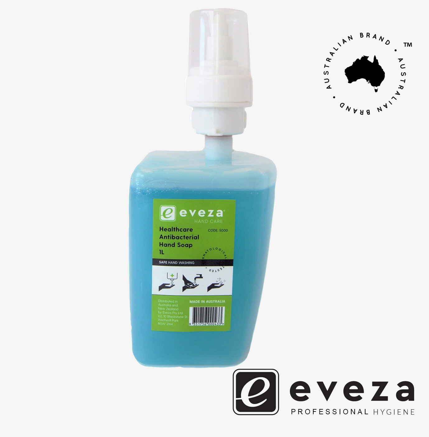 Eveza  Healthcare Antibacterial Hand Soap 1100ml pod