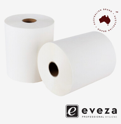 Eveza Premium Roll Towel 80m White 1ply
