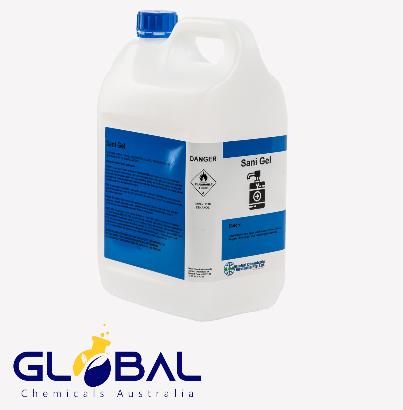 Global Sani-Gel, Size: 5 Litre