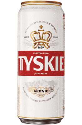 Tyskie 0.5 Liter polnisches Bier - der Klassiker (24 x 500 ml Dosen)