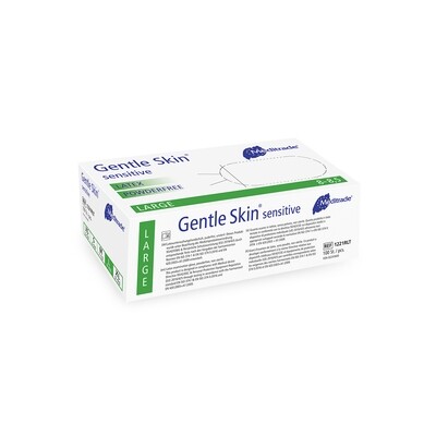 Gentle Skin® sensitive
Untersuchungshandschuh aus Latex, puderfrei, 100 Stück, Größe L