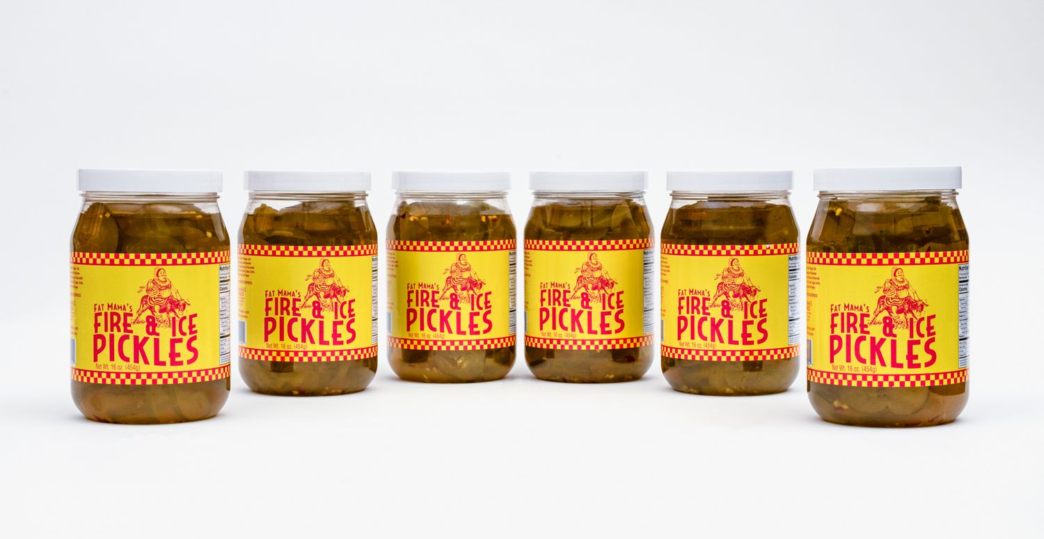 Fire and Ice Pickles, 6 Pack - 16 oz