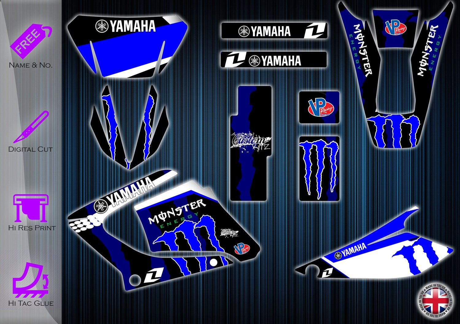 yamaha dt125re (yamaha dtr125x) stickers  2003-2020
