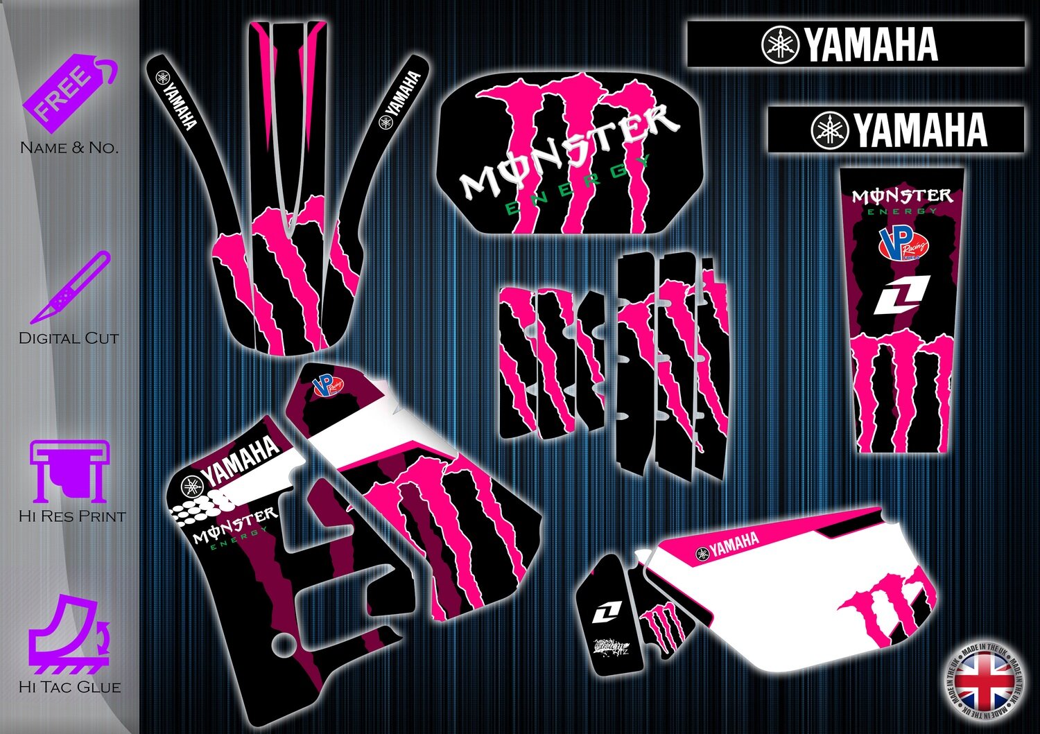 yamaha dtr125 sticker  1991-2003 Graphics kit